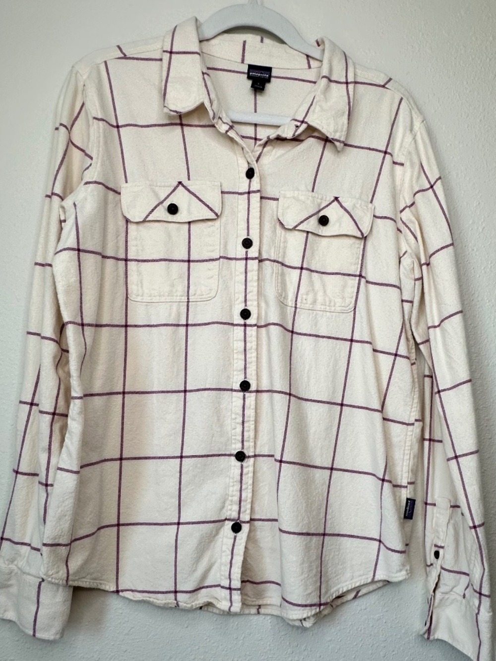 Patagonia Woman's Organic Cotton Midweight Fjord Flannel Shirt, Sz Large